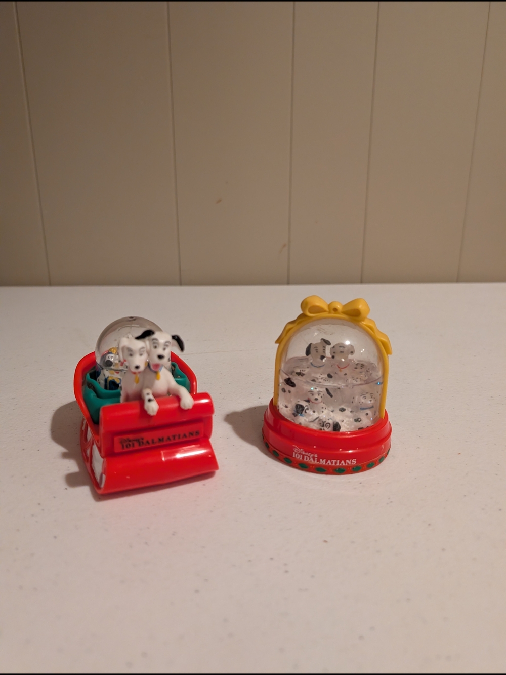 Disney 101 Dalmatians Red & Yellow Mini Snow Globe Set